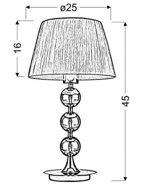 LAMPA STOŁOWA  CANDELLUX CLARA 41-21632 E27 CHROM / BIAŁY