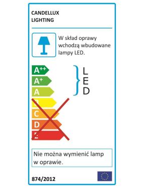 LAMPA ŚCIENNA  CANDELLUX CELT 92-62017 LISTWA  LED CHROM 3000K
