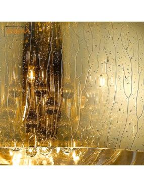 Lampka stojąca nowoczesna szklana złota Rain Zuma Line