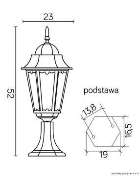 Retro clas II lampa stojąca czarna 55 cm