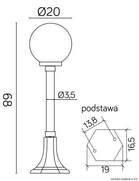 Lampa ogrodowa stojąca Kule classic  SU-MA K 5002/3/KP 200