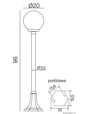 Lampa ogrodowa stojąca Kule classic  SU-MA K 5002/2/KP 200