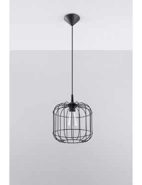 Lampa wisząca loftowa druciana czarna Celta  Sollux SL.0296