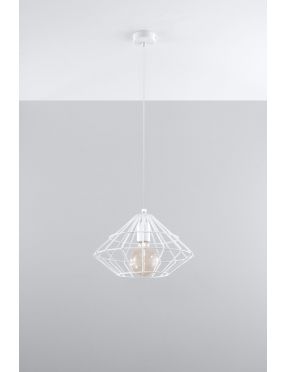 Lampa wisząca loftowa druciana biała Umberto  Sollux SL.0293