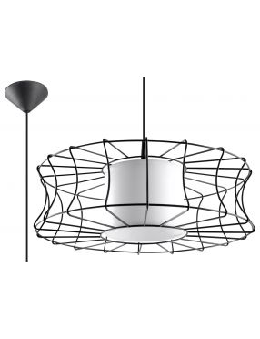 Lampa wisząca loftowa druciana czarna Salerno  Sollux SL.0300