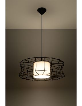 Lampa wisząca loftowa druciana czarna Salerno  Sollux SL.0300