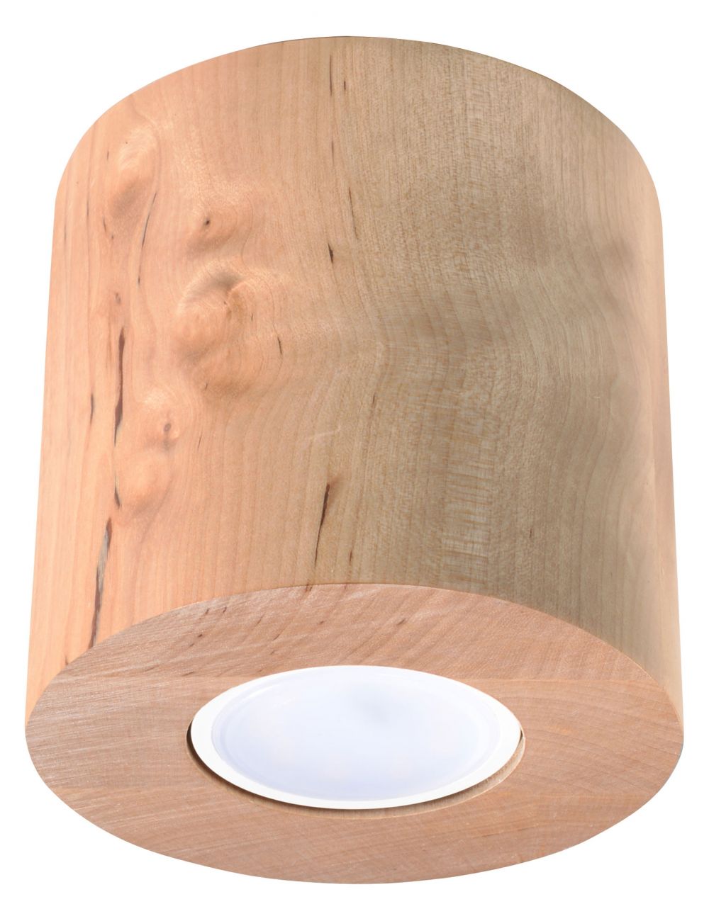 Lampa natynkowa tubka drewniana okrągła Orbis 1 Sollux Sl.0492