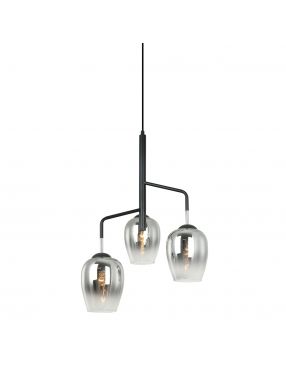 Lampa wisząca szklana chromowa loftowa Lesla ItaluxPEN-5359-3-BKCR