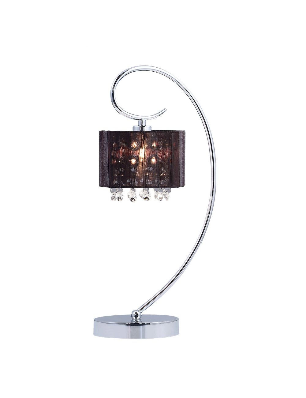 Lampka nocna biurkowa dekoracyjna Span 1 czarna Italux MTM1583/1