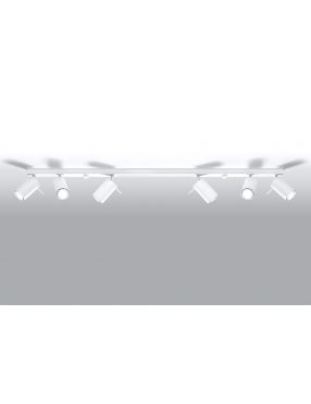 Plafon sufitowy listwa ruchoma reflektorek biały 6 Ring Sollux SL0333