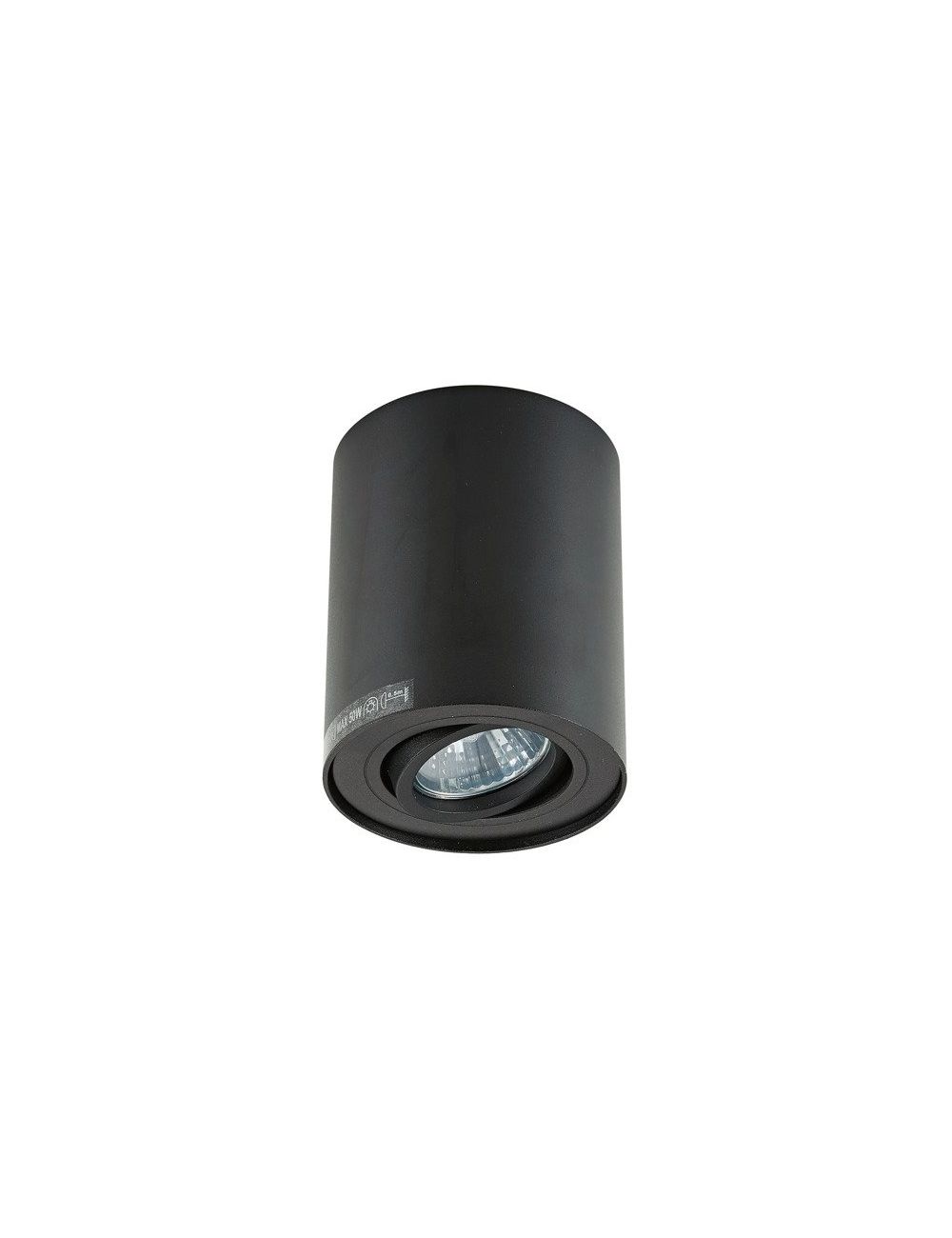 Lampa sufitowa tuba natynkowa spot Rondoc Zuma-line czarna 20038-BK