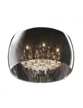 Lampa plafon sufitowy szklany chromowy z kryształkami Crystal 40 Zuma Line C0076-05L-F4FZ