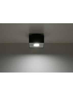 Lampa plafon tuba natynkowa metalowa czarna Mono 1 Sollux SL.0070