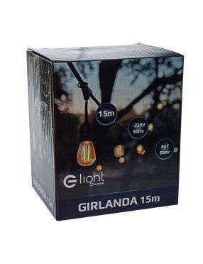 Girlanda ogrodowa 15 metrów oświetlenie zewnętrzne