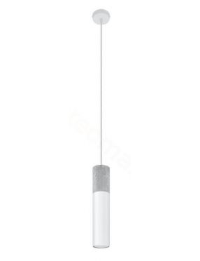 Lampa wisząca tuby nad stół beton/metal pojedyncza biała Sollux Borgio SL.0647