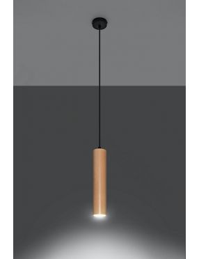 Lampa wisząca tuby nad stół drewniana pojedyncza  Sollux Lino SL.0636