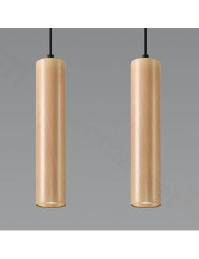 Lampa wisząca tuby nad stół drewniana podwójna Sollux Lino SL.0637
