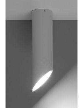 Lampa sufitowa tuba metalowa natynkowa biała 40 Penne  Sollux SL.0104