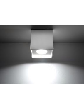 Lampa plafon sufitowy  metalowy kostka biała Quad Sollux SL.0027