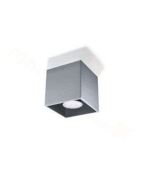 Lampa plafon sufitowy  metalowy kostka szary Quad Sollux SL.0024
