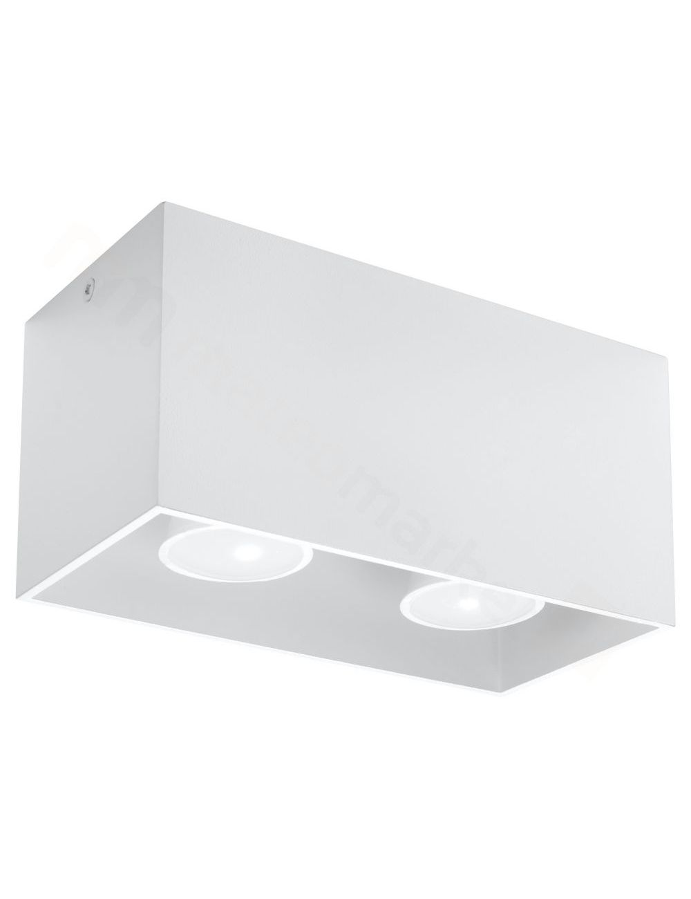 Lampa plafon sufitowy prostokatny metalowy kostka biała Quad Sollux SL.0380