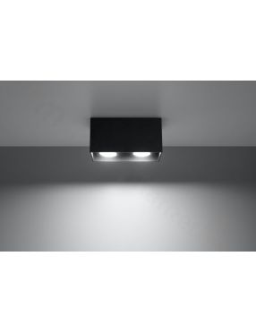 Lampa plafon sufitowy prostokatny metalowy kostka czarny Quad Sollux SL.0381