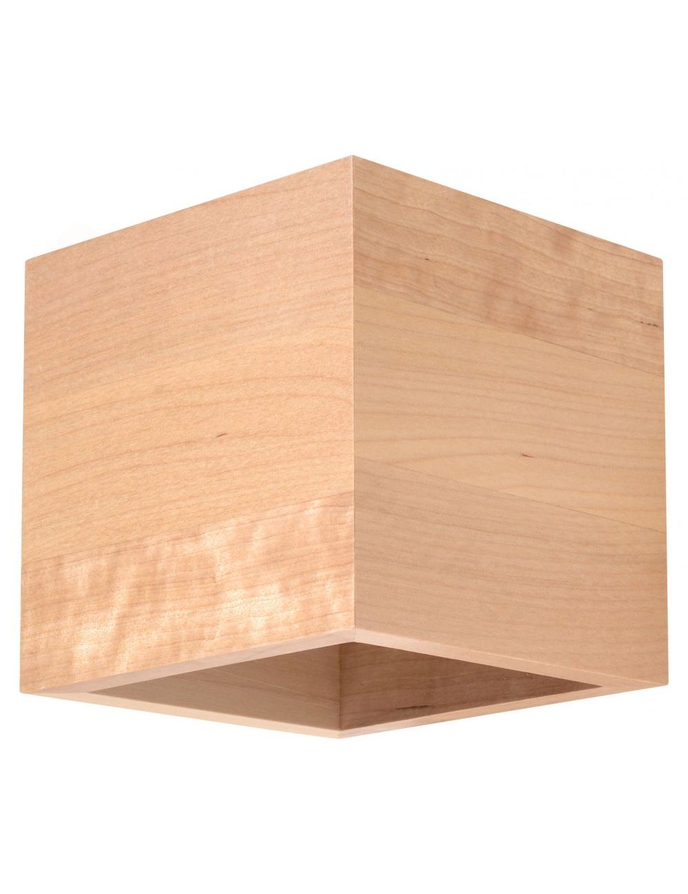 Kinkiet ścienny drewniany kostka kwadratowy Quad Sollux SL.0491