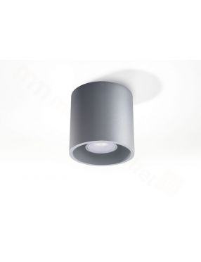Lampa plafon sufitowy okragły metalowy walec szary Orbis Sollux SL.0018
