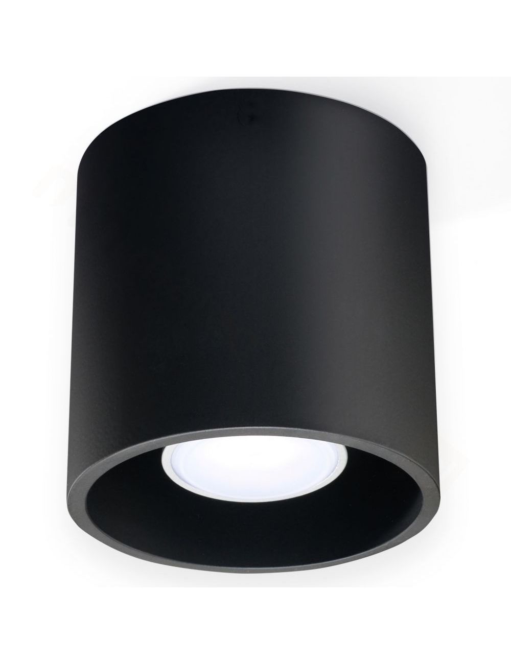 Lampa plafon sufitowy okragły metalowy walec czarny Orbis Sollux SL.0016