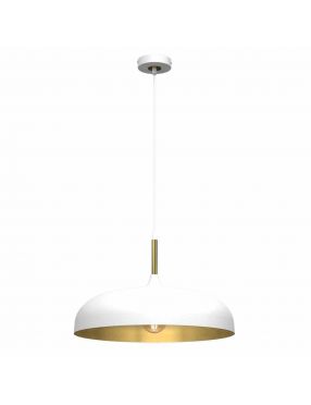 Lampa wisząca LINCOLN WHITE/GOLD 1xE27 45cm