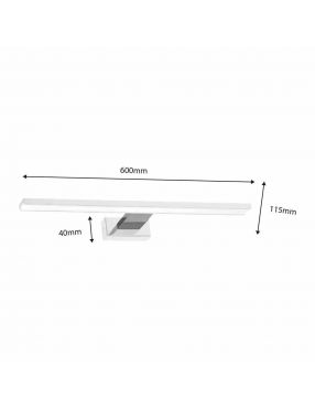 Kinkiet SHINE WHITE/CHROME 60cm 13,8W LED