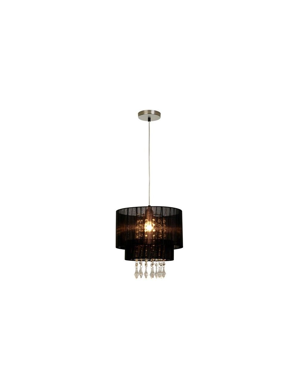 Lampa wisząca kryształki z abazurem czarna Leta Zuma line RLD93350-1B