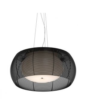 Lampa wisząca metalowa z kloszem szklanym czarna 50 cm Tango MD1104-2L (black)
