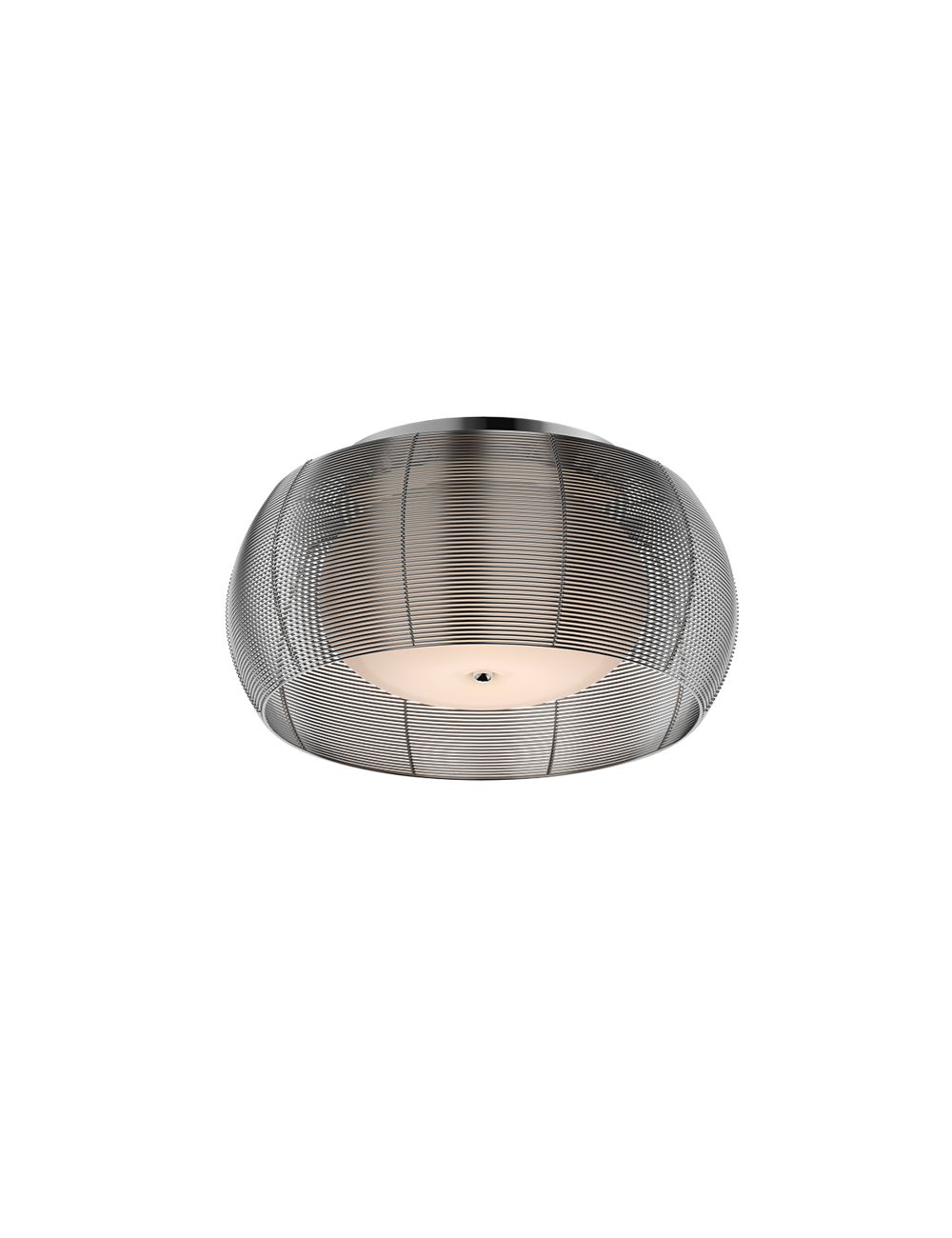 Lampa plafon metalowy z kloszem szklanym srebrny 50 cm Tango MMX1104-2L (silver)