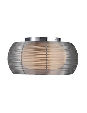 Lampa plafon metalowy z kloszem szklanym srebrny 50 cm Tango MMX1104-2L (silver)