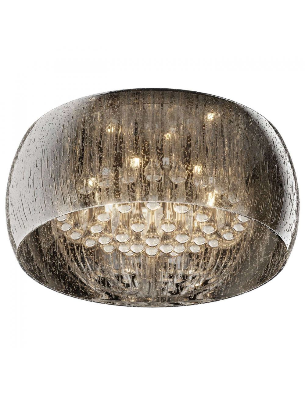 Lampa plafon sufitowy noczesny z kryształkami chromowy szklany Rain 50 ZumaLine C0076-06X-F4K9