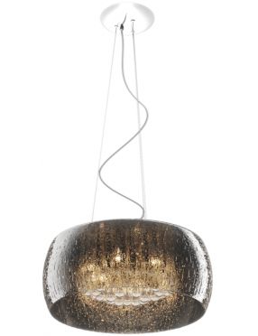 Lampa wisząca sufitowa noczesna z kryształkami chromowa szklana Rain 50 ZumaLine P0076-06X-F4K9