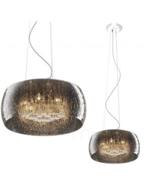Lampa wisząca sufitowa noczesna z kryształkami chromowa szklana Rain 50 ZumaLine P0076-06X-F4K9