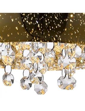 Lampa plafon sufitowy szklany nowoczesny kryształowy złoty Vista ZumaLine C0076-05K-F4GQ