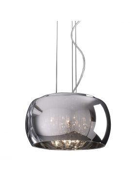 Lampa  sufitowa wisząca szklana chromowa z kryształkami Crystal 50 Zuma Line P0076-06X-F4FZ