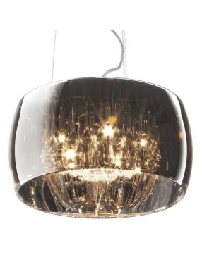 Lampa  sufitowa wisząca szklana chromowa z kryształkami Crystal 40 Zuma Line P0076-05L-F4FZ
