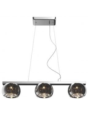 Lampa  wisząca nad stół szklana chromowa z kryształkami Crystal Zuma Line P0076-03S-F4FZ