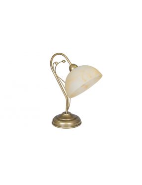 ATENA LN1 136/LN1 klasyczna lampka nocna złoty kolor szklany klosz EMIBIG