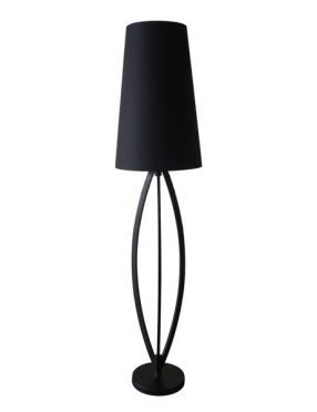 Lampa podłogowa stojąca z abazurem czarna Lorita Zumaline TS-110314F-BK