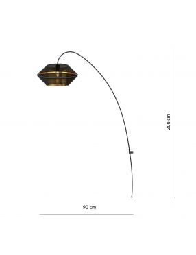 CHELSEA 1 BLACK/GOLD 1227/1 nowoczesna lampa stojąca design EMIBIG