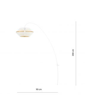 CHELSEA 1 WHITE/GOLD 1228/1 nowoczesna lampa stojąca design EMIBIG