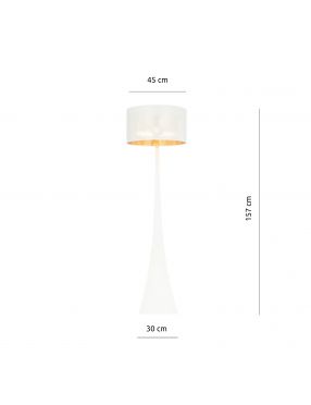 ESTRELLA LP1 WH/GOLD 1155/LP1 lampa podłogowa oryginalny design duży abażur EMIBIG