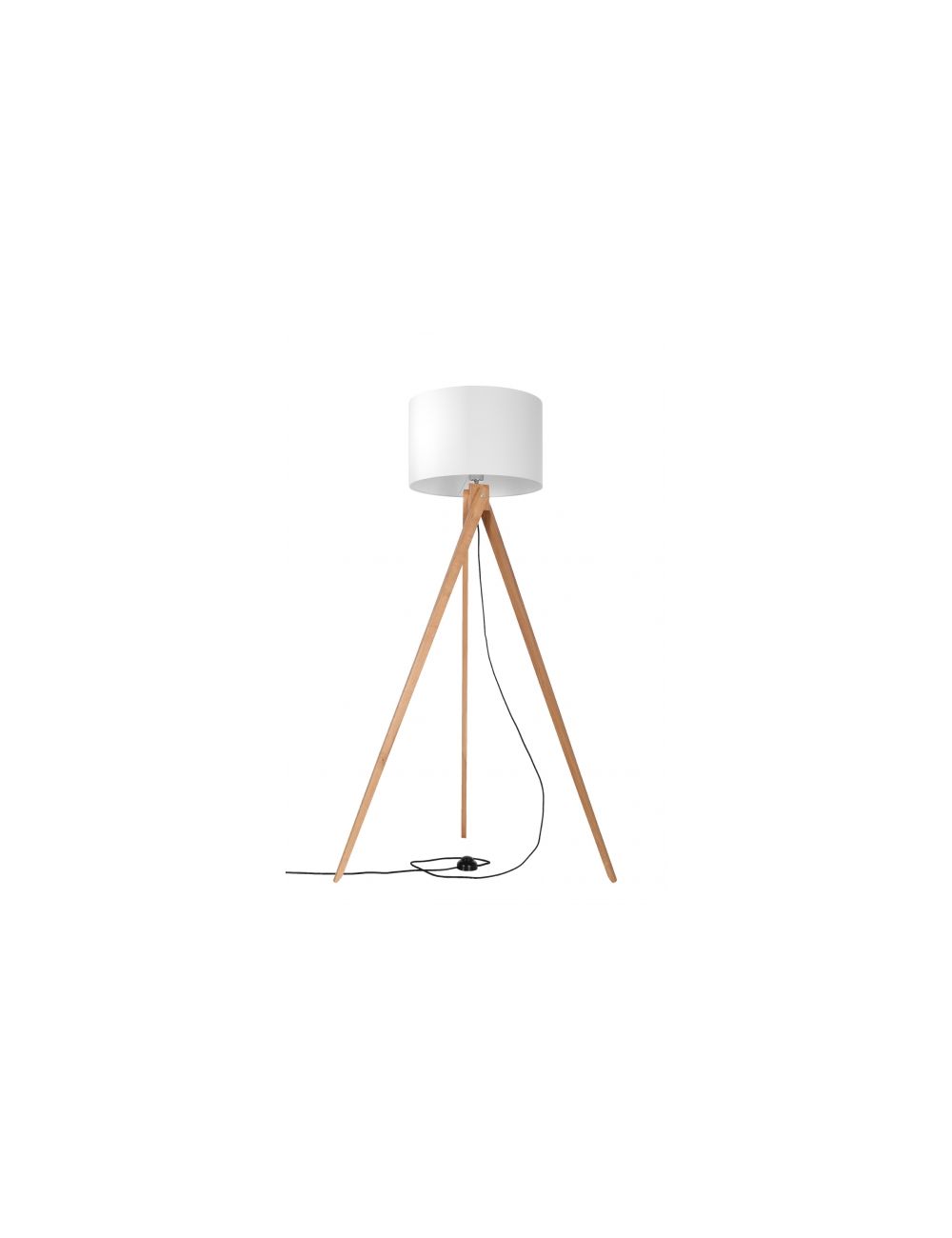 Lampa stojąca drewniana z abażurem Legno Sollux SL.0524