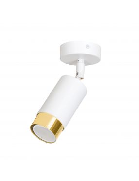 HIRO 1 WHITE-GOLD 963/1 nowoczesny regulowany spot LED sufitowy biało złoty EMIBIG