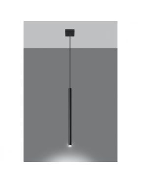 Lampa wisząca pojedyncza  tuba rurki czarna Pastelo 3 Sollux SL.0469
